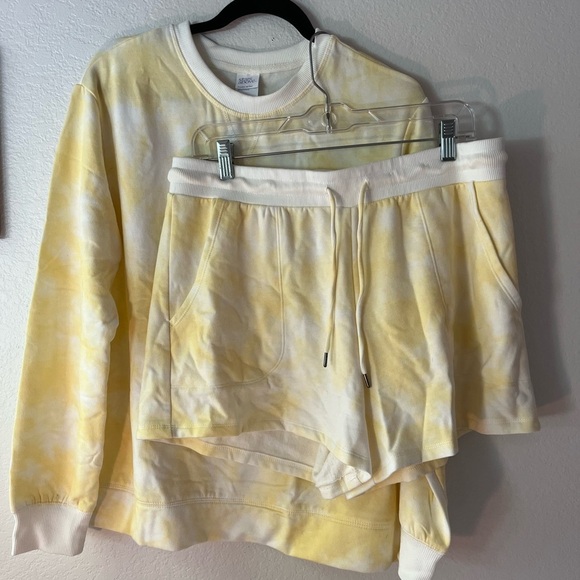 stars above Other - Stars Above NWOT Shorts and Sweatshirt Set Soft Yellow Size L